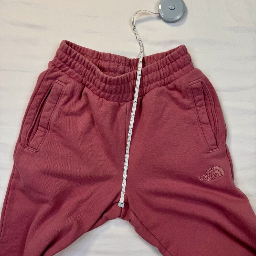 North Face Drawstring Jogger Sweatpants Women’s XS Pink 100% Cotton Cozy Gym - Picture 6 of 14